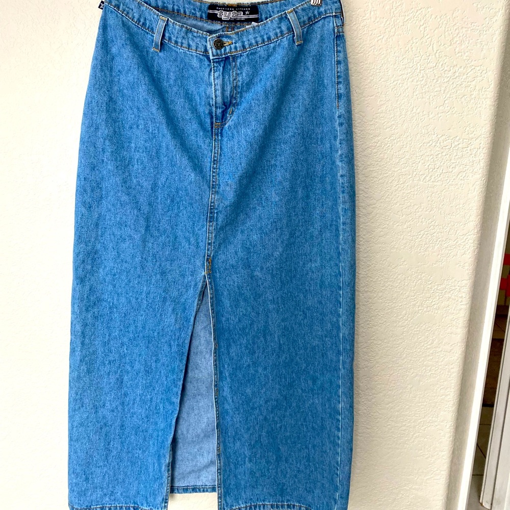 Vintage Jean Pencil Skirt - Denim Skirt